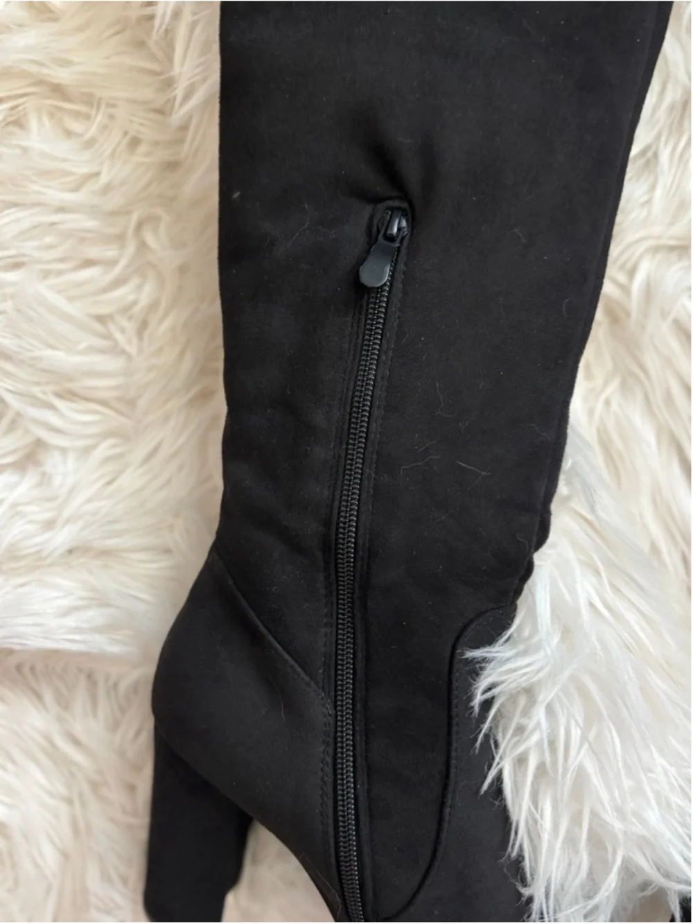 Dream Pairs Black knee thigh high Boots Chunky Heel Stretch Boots Sexy Fall 8.5